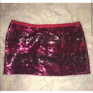 NWT RARE PINK sequin mini skirt